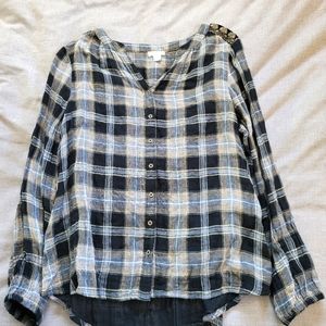 Plaid tunic top